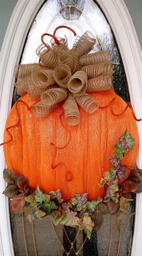 pumpkin door wreath|pumpkin wreaths to make.